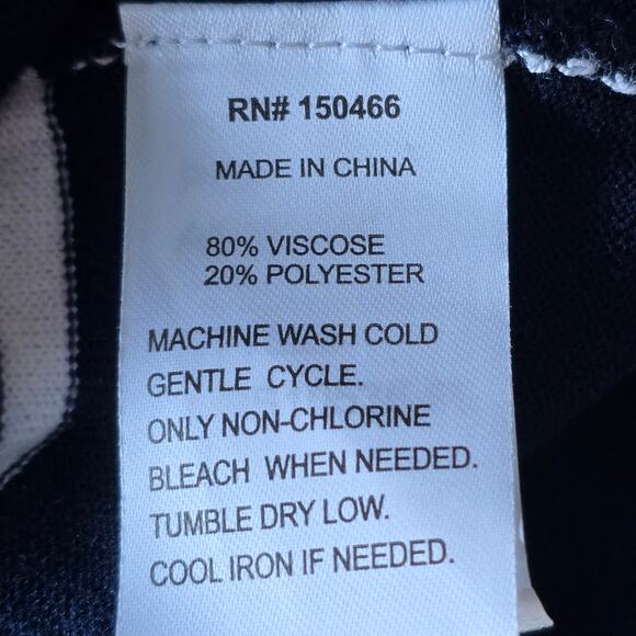 Women's Navy White Stripe Sweater Plus 1X Minimalist Soft Cozy Winter Layering - Picture 6 of 7